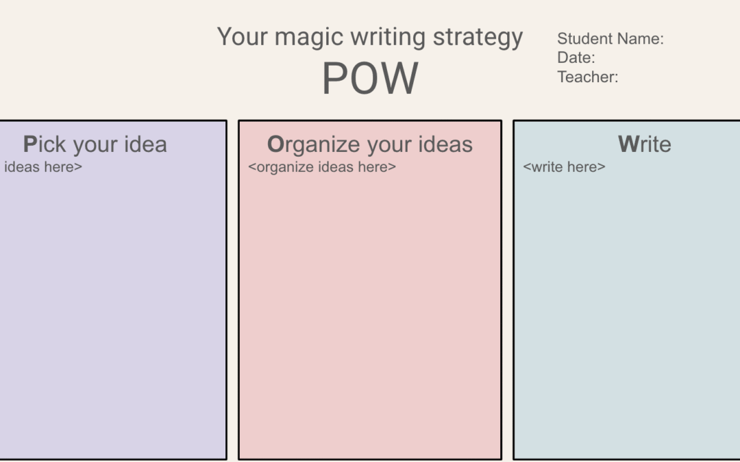 Your Magic Writing Strategy: POW